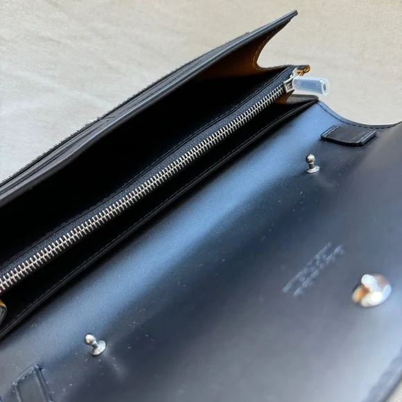 NWT🖤GOYARD🖤Varenne Continental Goyardine Canvas Calfskin Crossbody Bag - Picture 11 of 14